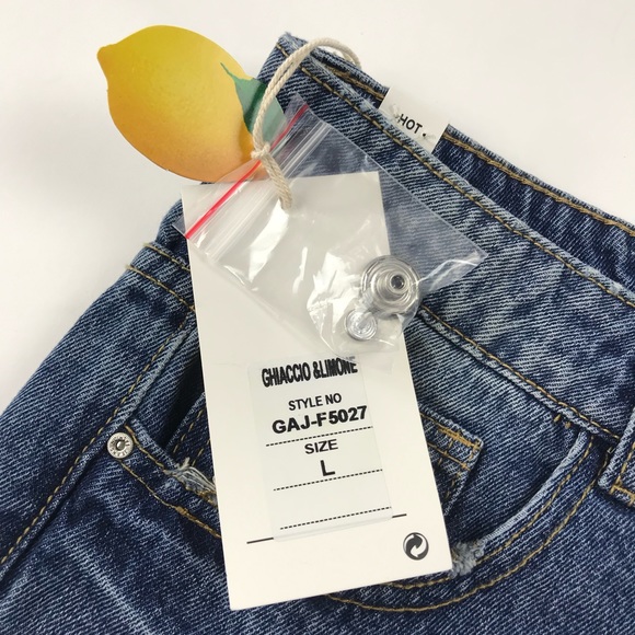 Ghiaccio & Limone Hot Denim Cropped Boyfriend Jean - Picture 3 of 8